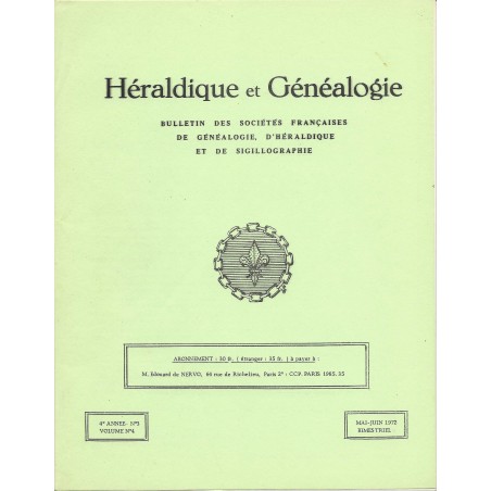 Héraldique et Généalogie n°21-A