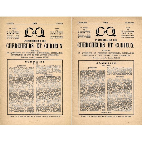 L'Intermédiaire des chercheurs et curieux n° 130 à 141