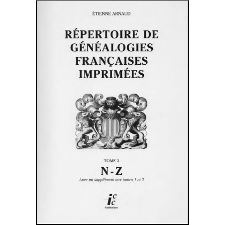 Répertoire de généalogies françaises imprimées - Volume 3