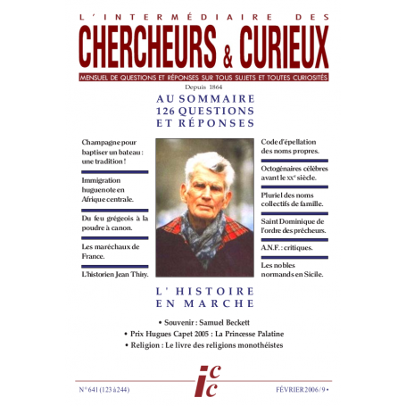 L'Intermédiaire des chercheurs et curieux Couv n° 641