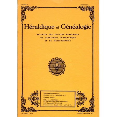 Héraldique et Généalogie n° 52