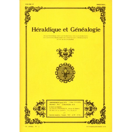 Héraldique et Généalogie n° 52