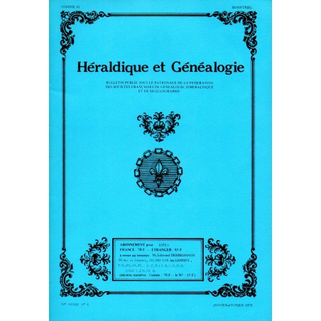 Héraldique et Généalogie n° 58