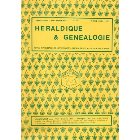 Héraldique et Généalogie n°103