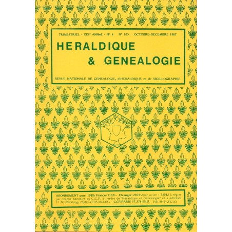 Héraldique et Généalogie n°105