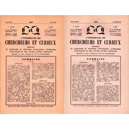 L'Intermédiaire des chercheurs et curieux n° 190 à 201