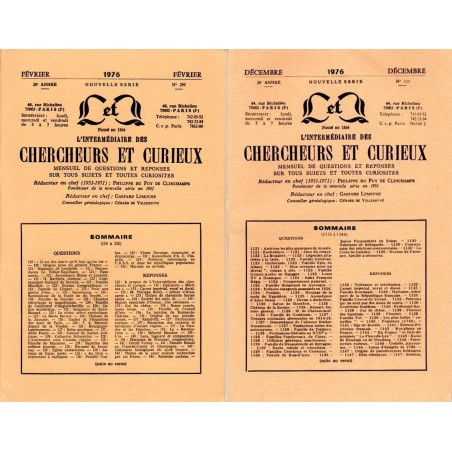 L'Intermédiaire des chercheurs et curieux n° 299 à 309