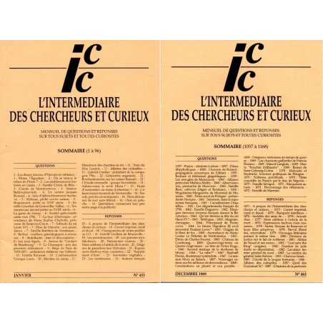 L'Intermédiaire des chercheurs et curieux n° 453 à 463