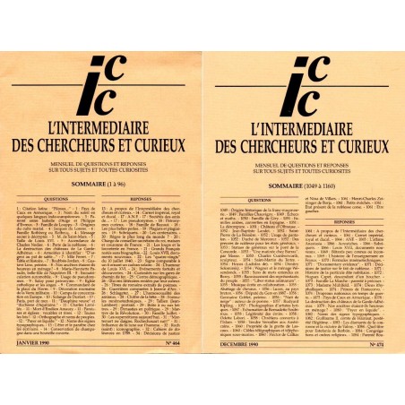 L'Intermédiaire des chercheurs et curieux n° 464 à 474