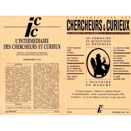 L'Intermédiaire des chercheurs et curieux n° 464 à 474