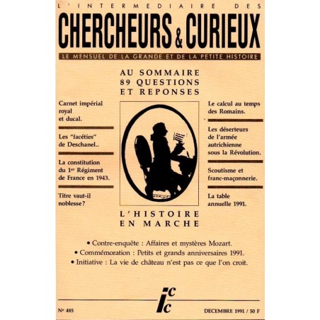 L'Intermédiaire des chercheurs et curieux n° 485