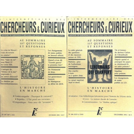 L'Intermédiaire des chercheurs et curieux n° 487 à 496