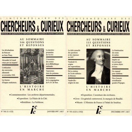 L'Intermédiaire des chercheurs et curieux n° 541 à 551