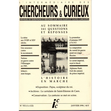 L'Intermédiaire des chercheurs et curieux n° 552