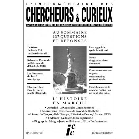 L'Intermédiaire des chercheurs et curieux n° 625