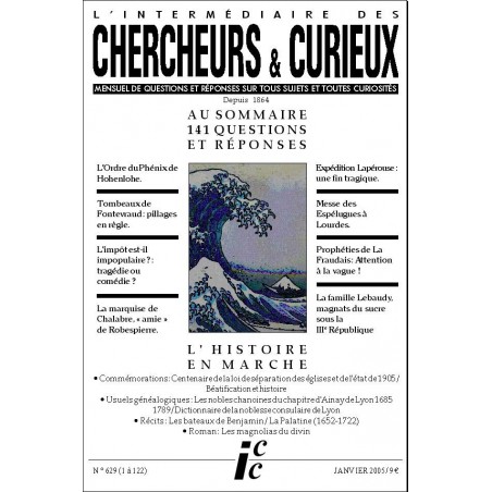 L'Intermédiaire des chercheurs et curieux n° 629