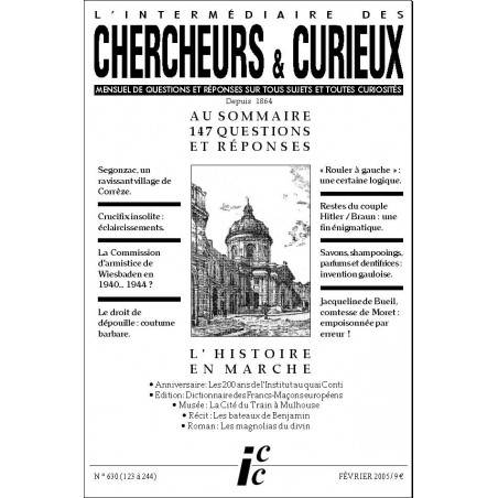 L'Intermédiaire des chercheurs et curieux n° 630