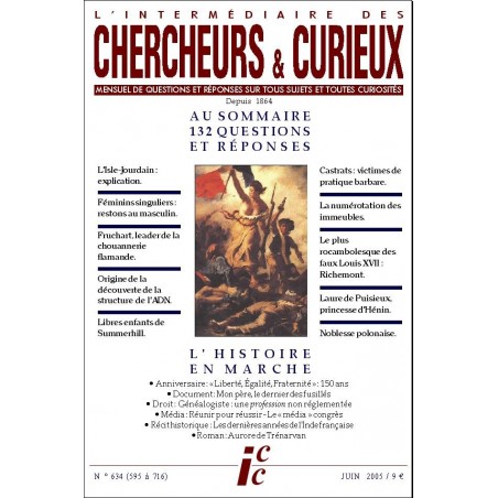 L'Intermédiaire des chercheurs et curieux n° 634