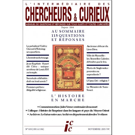 L'Intermédiaire des chercheurs et curieux n° 638