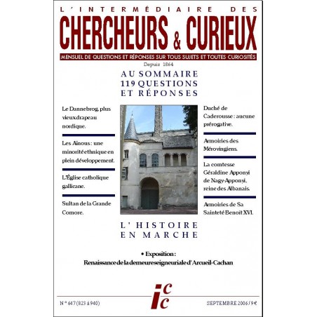 L'Intermédiaire des chercheurs et curieux n° 647