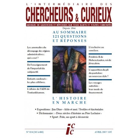 L'Intermédiaire des chercheurs et curieux n° 654