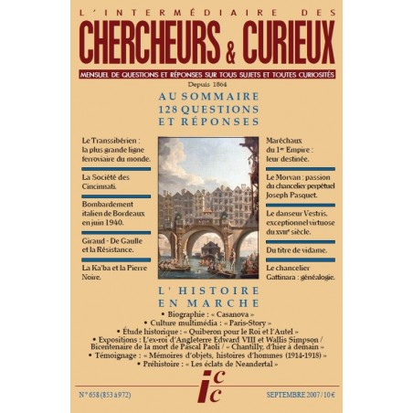 L'Intermédiaire des chercheurs et curieux n° 658