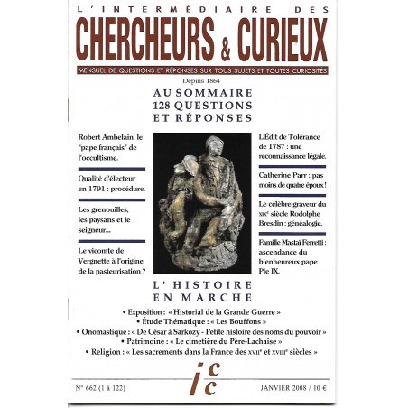 L'Intermédiaire des chercheurs et curieux n° 662