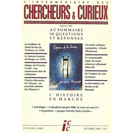 L'Intermédiaire des chercheurs et curieux n° 670