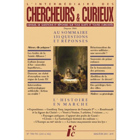 L'Intermédiaire des chercheurs et curieux n° 700-701