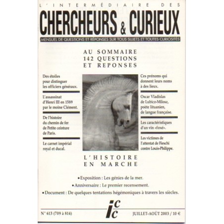 L'Intermédiaire des chercheurs et curieux n° 613