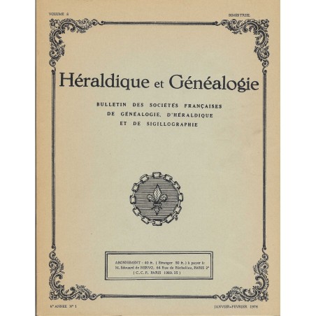 Héraldique et Généalogie n°40